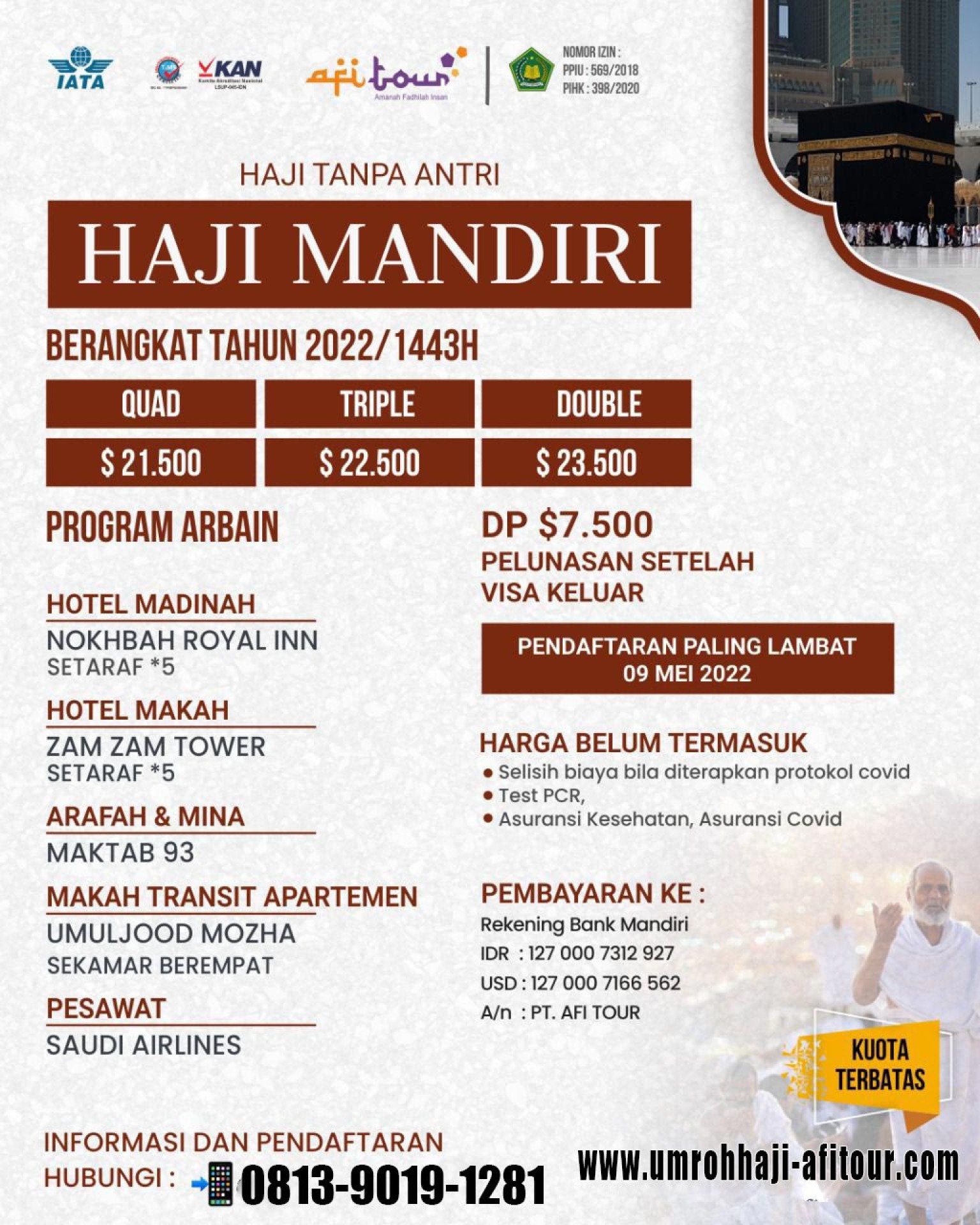 AFI TOUR - Umroh dan Haji Plus